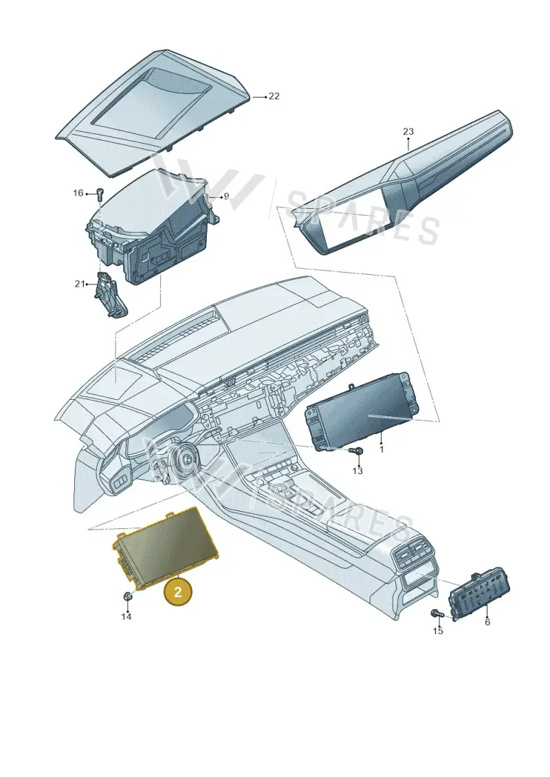 4K0919603M — Audi RS7 Sportback (2019-2025) diagram 435919000, position 2