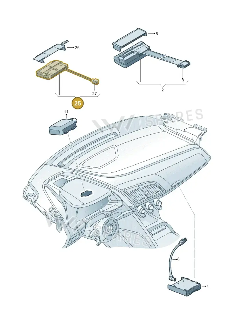 4K0919814A — Audi R8 Spyder (2015-2024) diagram 872035570, position 25