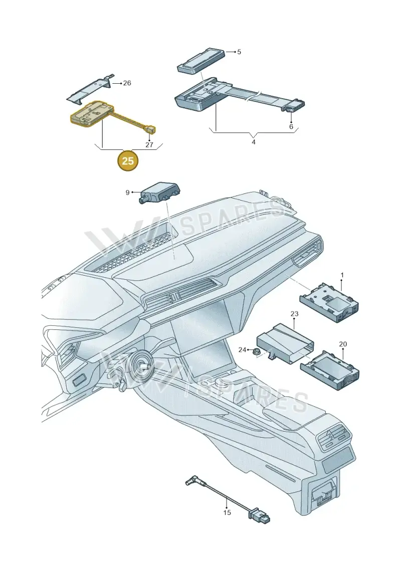 4K0919814E — Audi Q8 e-tron (2018-2020) diagram 586035570, position 25