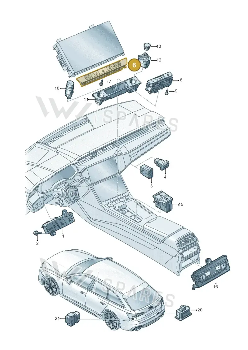 4K0925301B — Audi RS6 Avant (2019-2025) diagram 537941500, position 6