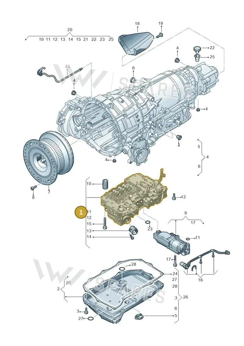 4K0927158AB — Audi A6 (2018-2025) diagram 838325800, position 1