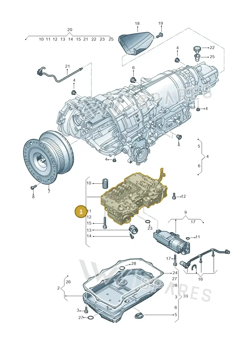 4K0927158AF — Audi A6 (2018-2025) diagram 838325800, position 1