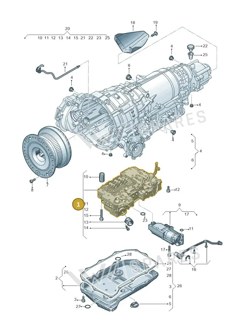 4K0927158AS — Audi A6 (2018-2025) diagram 838325800, position 1