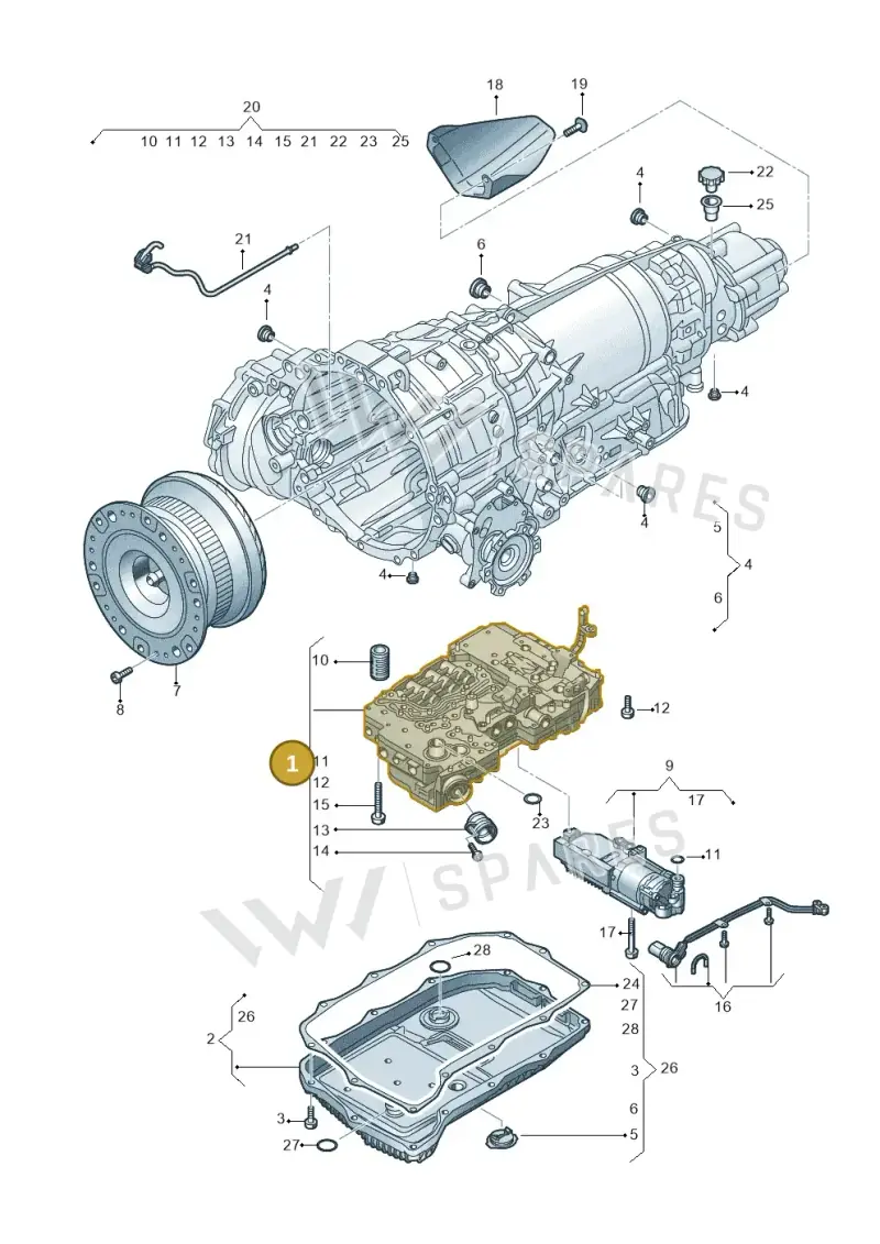 4K0927158BL — Audi A6 (2018-2025) diagram 838325800, position 1