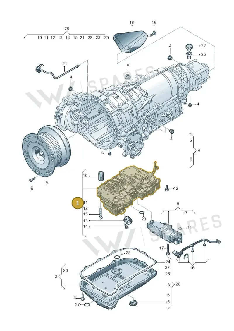 4K0927158BM — Audi A6 (2018-2025) diagram 838325800, position 1