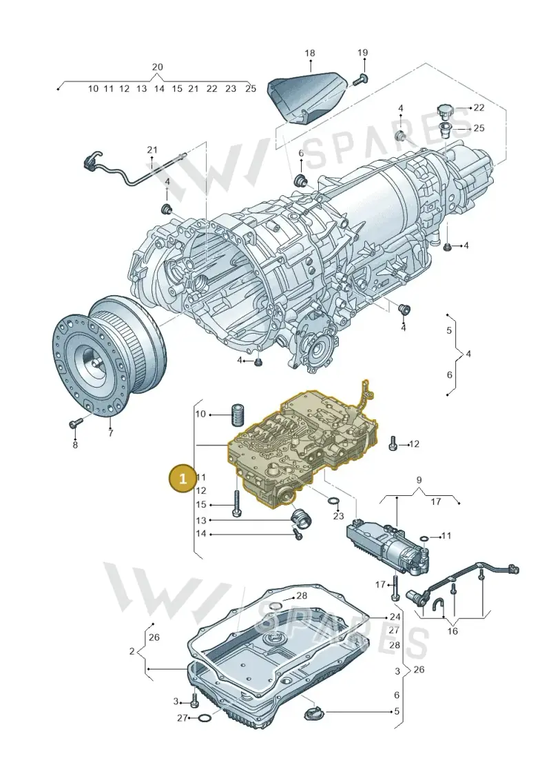 4K0927158BN — Audi A6 (2018-2025) diagram 838325800, position 1