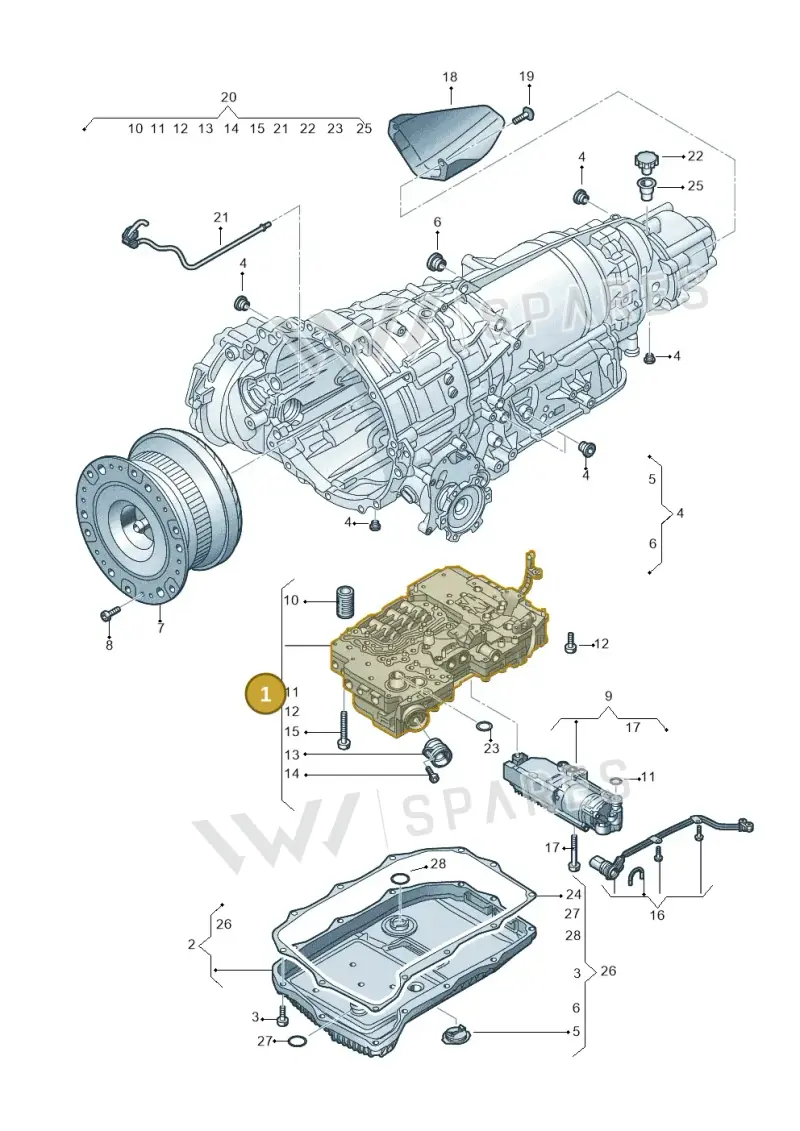 4K0927158T — Audi A6 (2018-2025) diagram 838325800, position 1
