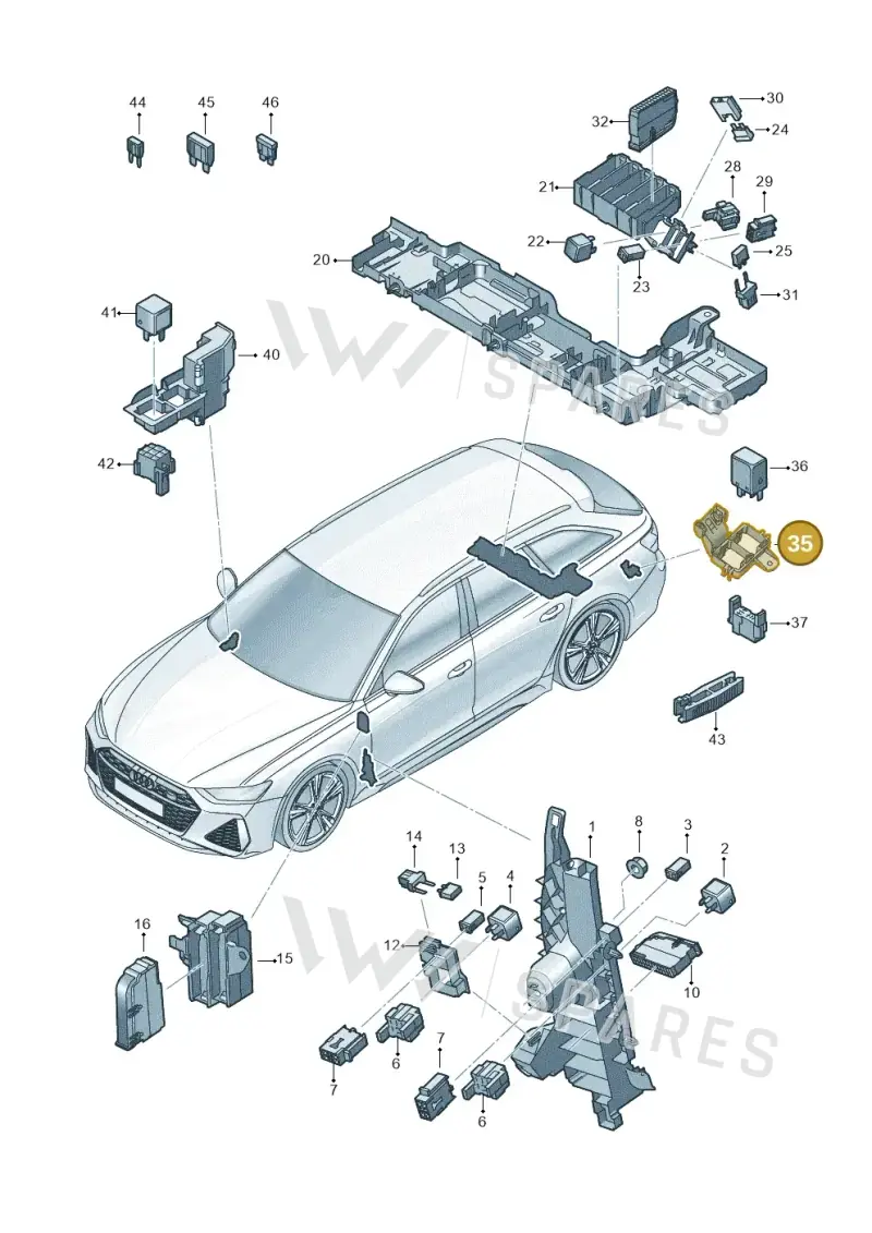 4K0937503A — Audi RS6 Avant (2019-2025) diagram 537937000, position 35