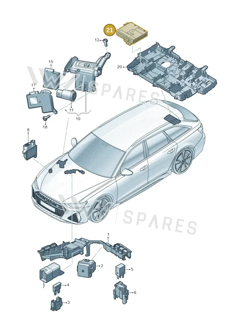 4K0937517A — Audi RS6 Avant (2019-2025) diagram 537937200, position 21