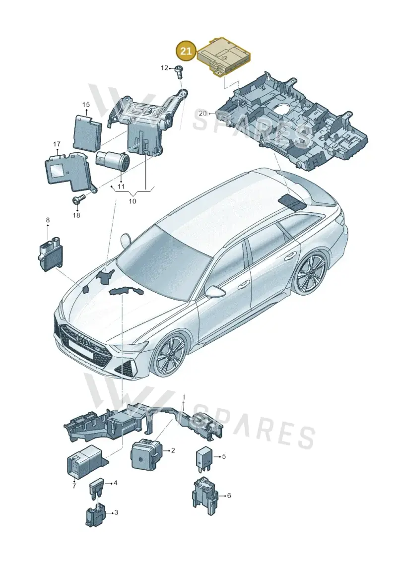 4K0937517B — Audi RS6 Avant (2019-2025) diagram 537937200, position 21