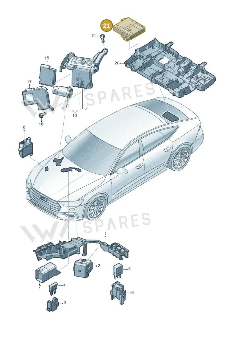 4K0937517F — Audi A7 Sportback (2018-2025) diagram 435937200, position 21