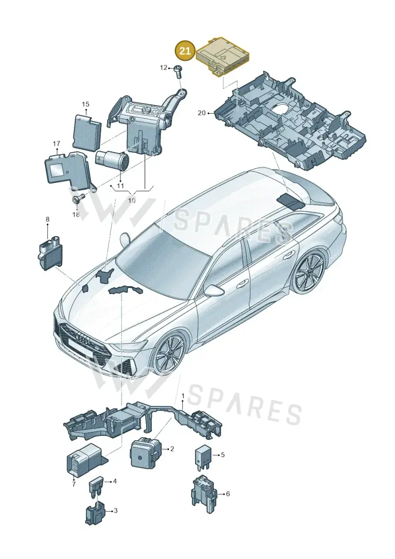 4K0937517H — Audi RS6 Avant (2019-2025) diagram 537937200, position 21