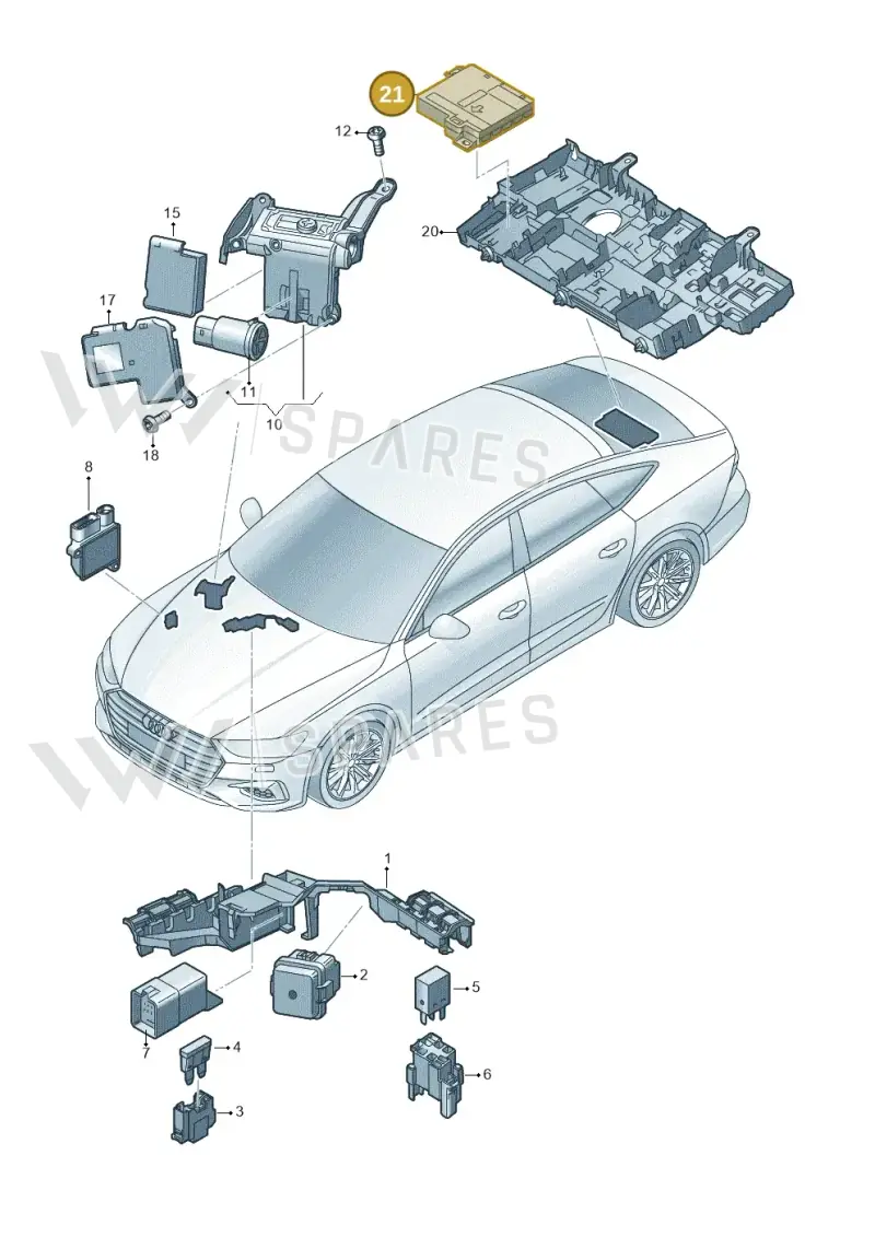 4K0937517J — Audi A7 Sportback (2018-2025) diagram 435937200, position 21