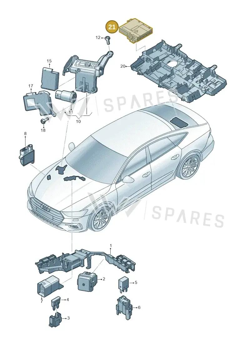 4K0937517T — Audi A7 Sportback (2018-2025) diagram 435937200, position 21