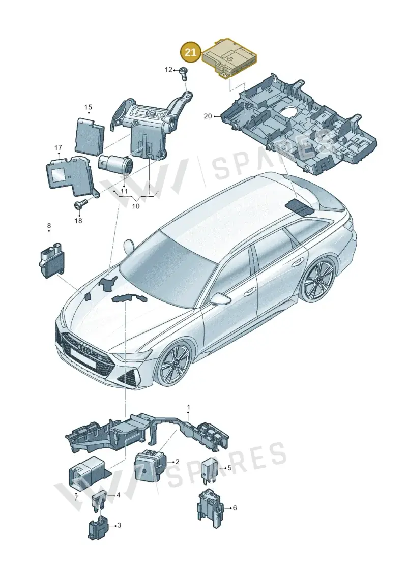 4K0937517T — Audi RS6 Avant (2019-2025) diagram 537937200, position 21