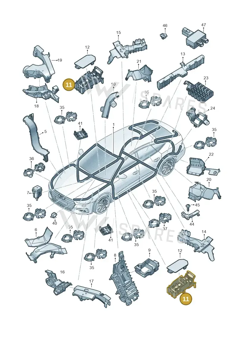 4K0937545 — Audi RS7 Sportback (2019-2025) diagram 435971800, position 11