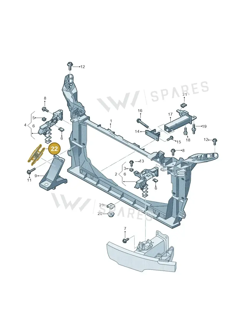 4K0937545A — Audi RS6 Avant (2019-2025) diagram 537805000, position 22