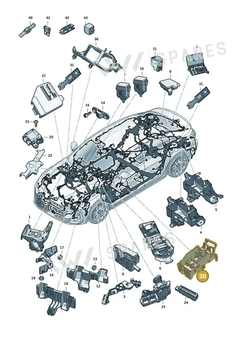 4K0937545 — Audi A5 Limousine (2024-2025) diagram 8wh971805, position 38