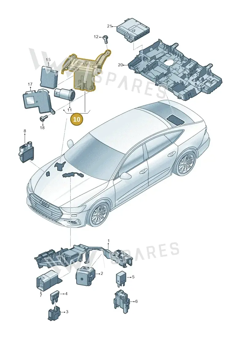 4K0941823H — Audi A7 Sportback (2018-2025) diagram 435937200, position 10