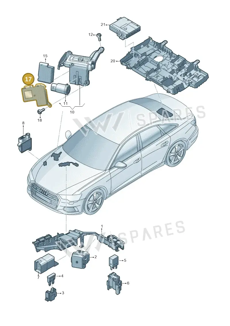 4K0941828F — Audi A6 (2018-2025) diagram 430937200, position 17