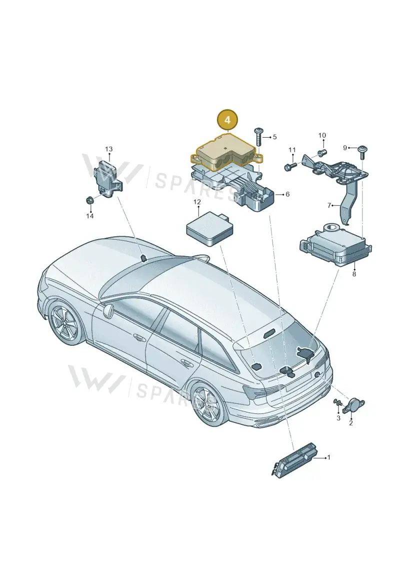 4K0941828F — Audi RS6 Avant (2019-2025) diagram 430959410, position 4