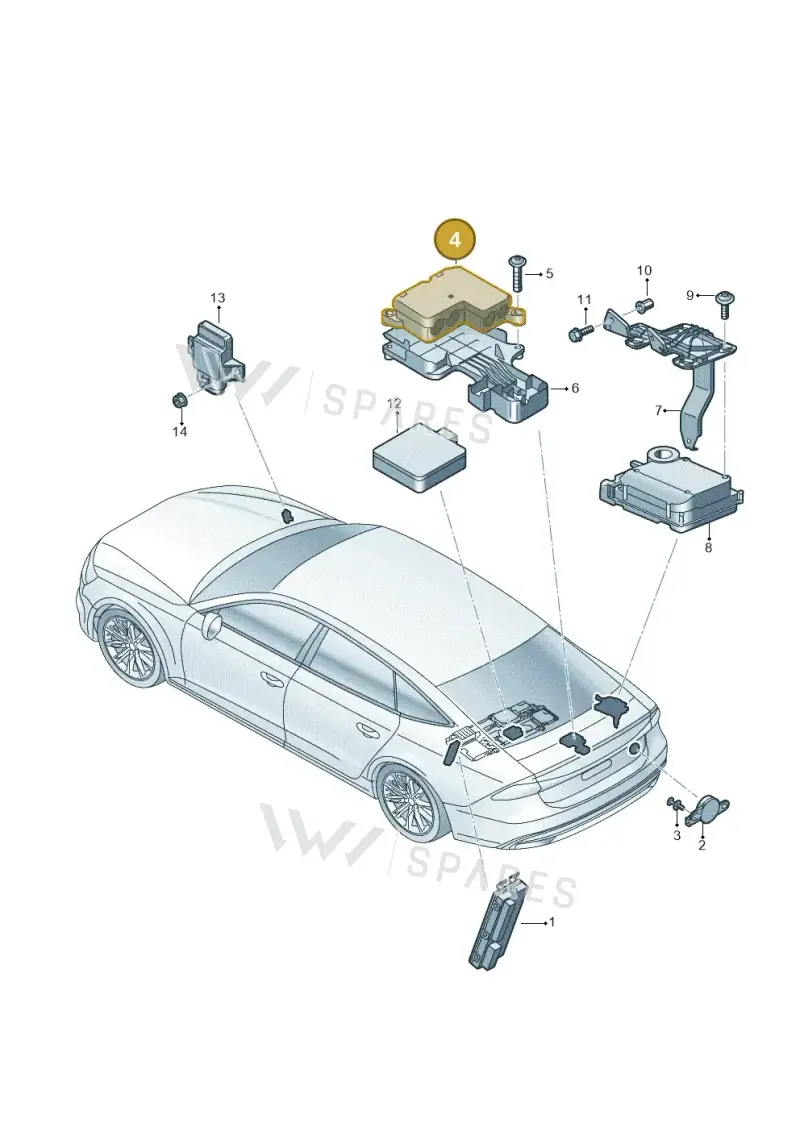 4K0941828F — Audi RS7 Sportback (2019-2025) diagram 435959400, position 4