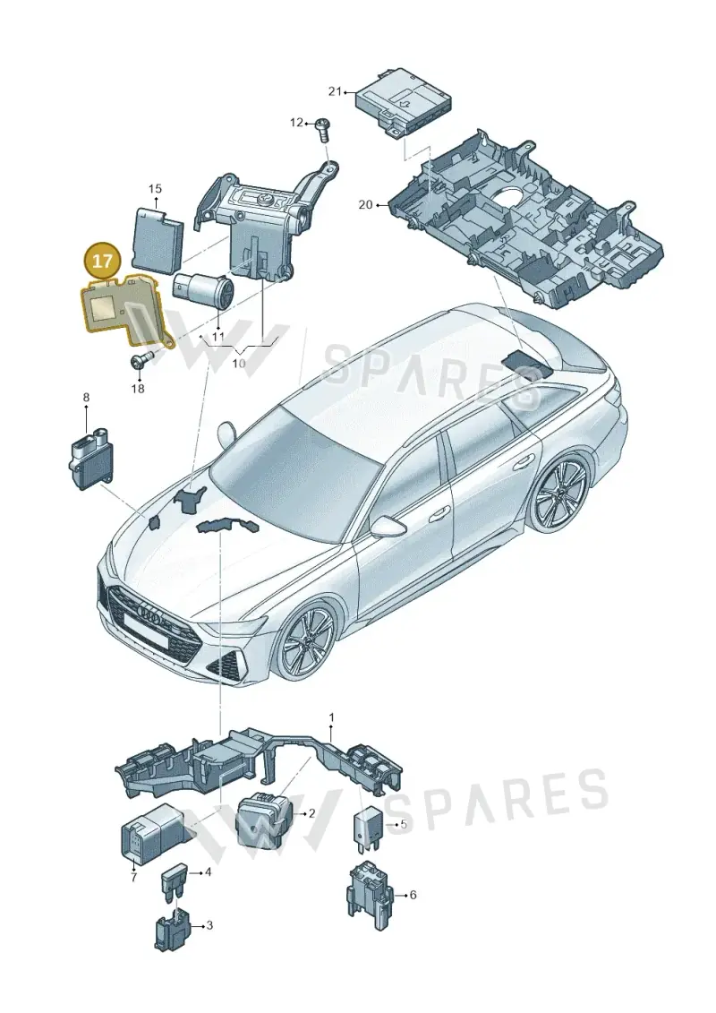 4K0941828F — Audi RS6 Avant (2019-2025) diagram 537937200, position 17