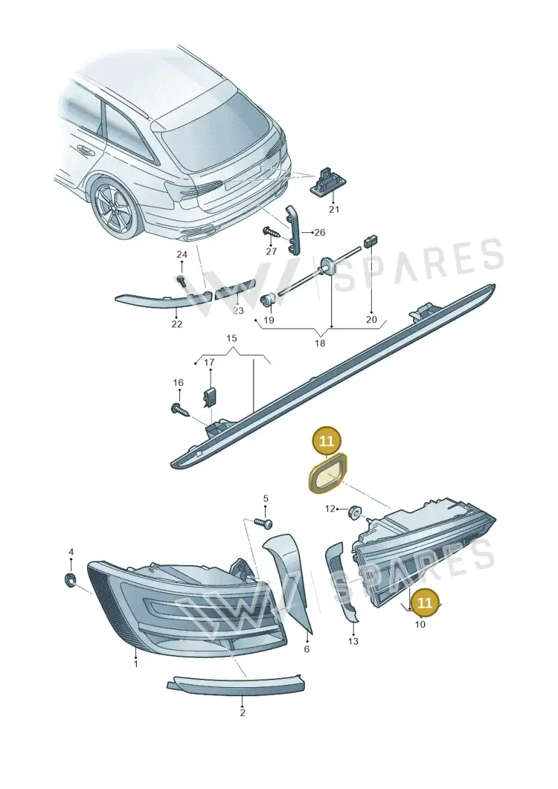 4K0945191 — Audi RS6 Avant (2019-) diagram 430945000, position 11