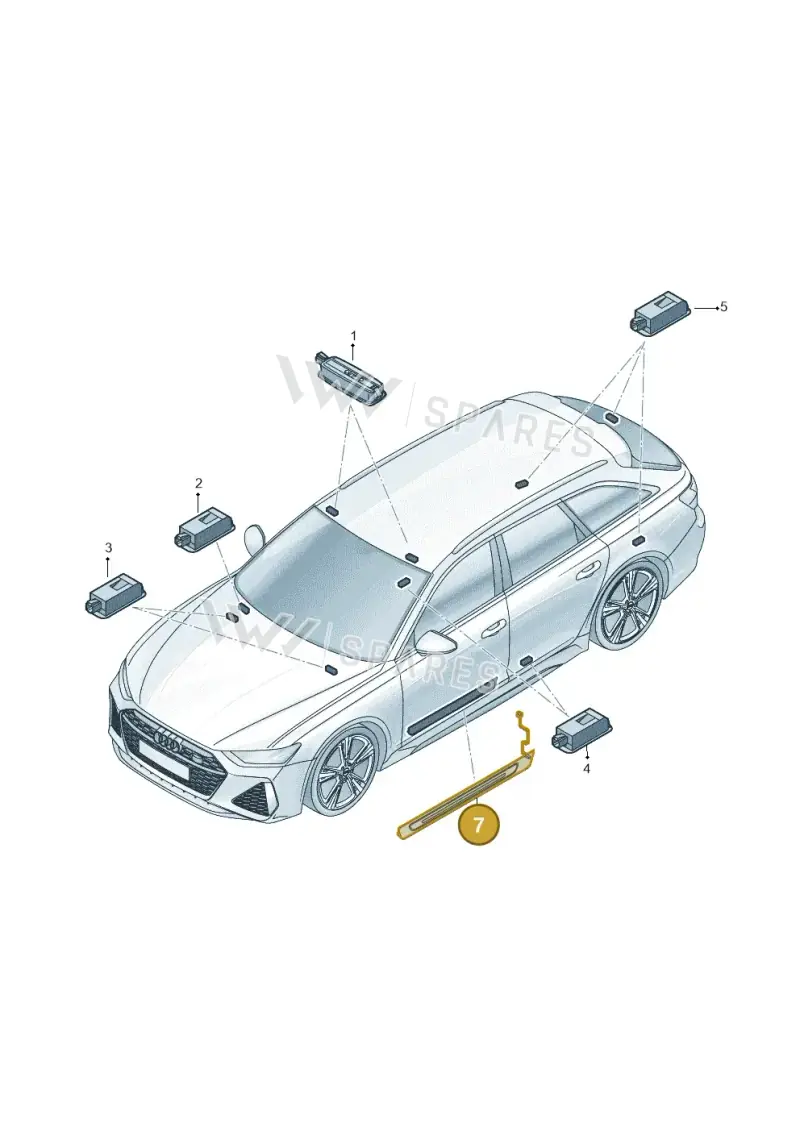 4K0947423 — Audi RS6 Avant (2019-) diagram 537947100, position 7
