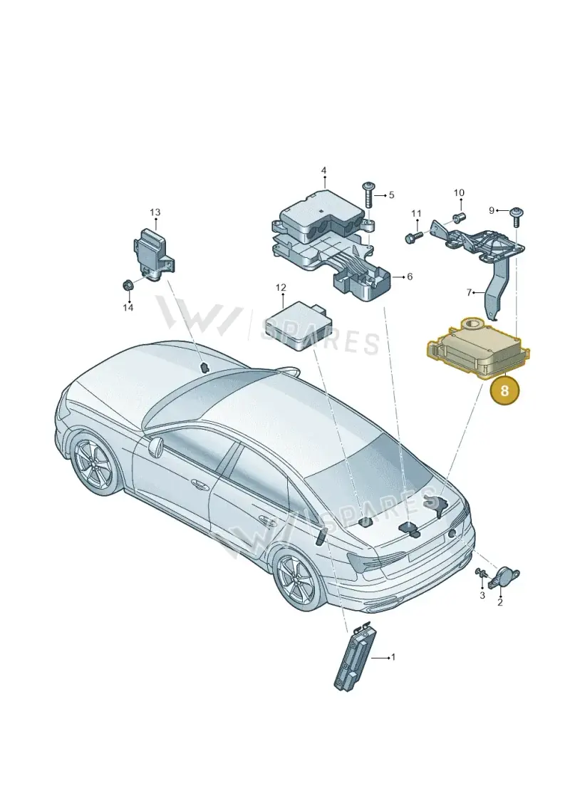 4K0959663 — Audi A6 (2018-2025) diagram 430959400, position 8