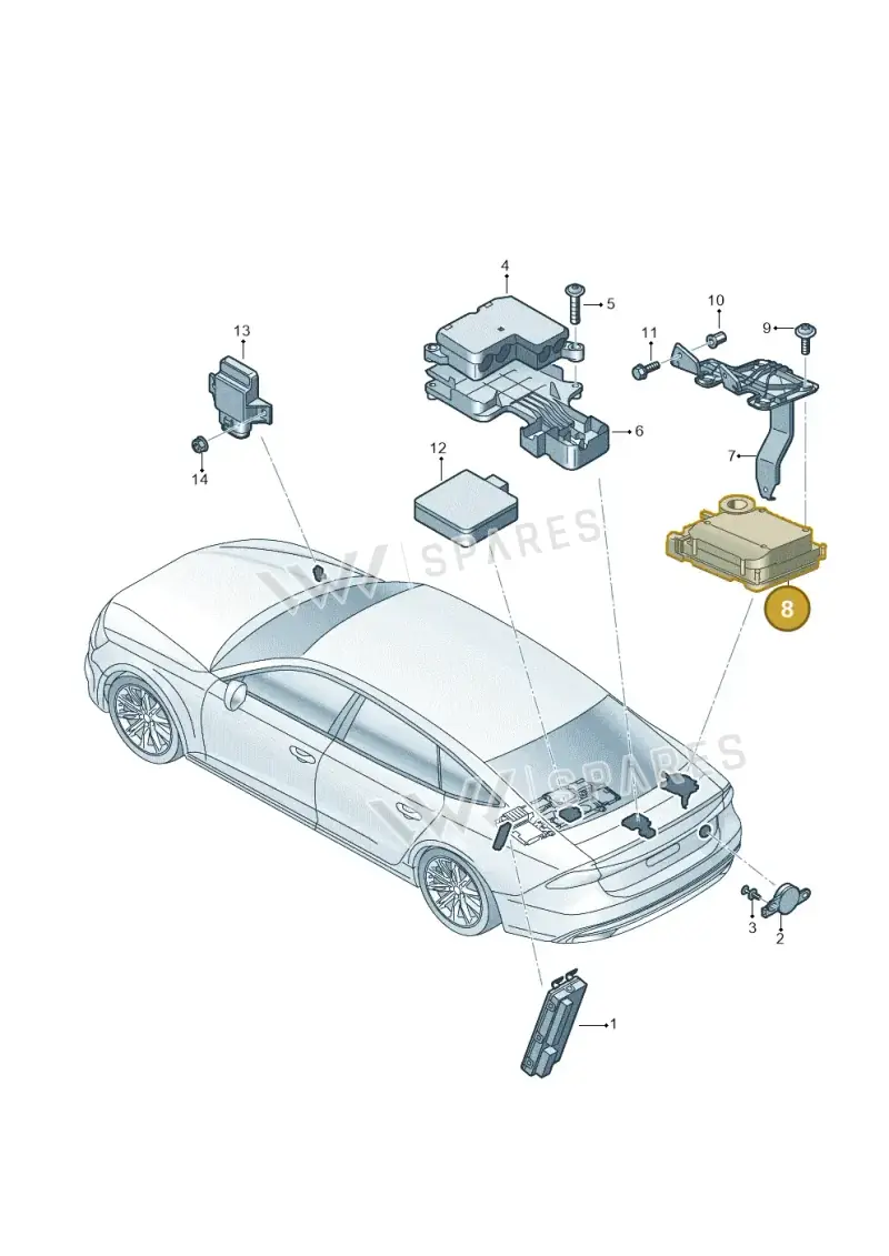4K0959663 — Audi RS7 Sportback (2019-2025) diagram 435959400, position 8