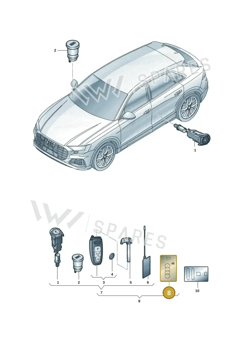 4K0959754EFPR — Audi RS Q8 (2019-2025) diagram 429837013, position 8