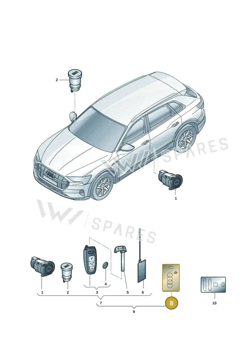 4K0959754EFPR — Audi Q8 e-tron (2018-2025) diagram 586837012, position 8