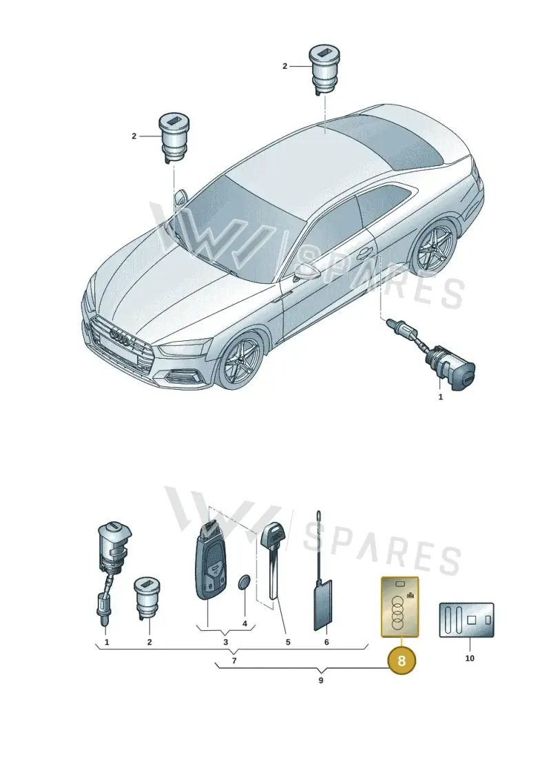 4K0959754EFPR — Audi RS5 Sportback (2017-2025) diagram 897837016, position 8