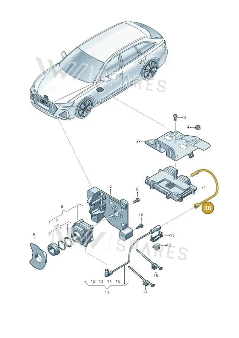 4K0971192 — Audi RS6 Avant (2019-2025) diagram 537907240, position 16