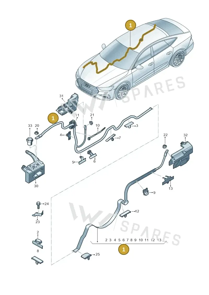 4K0971225A — Audi RS6 Avant (2019-2025) diagram 538972000, position 1