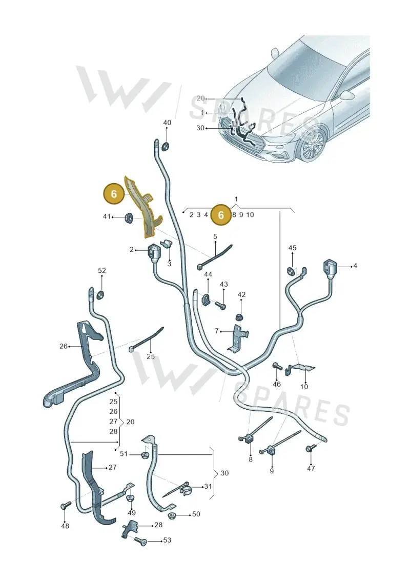 4K0971341B — Audi A6 L 2.0 (2018-) diagram 577972007, position 6
