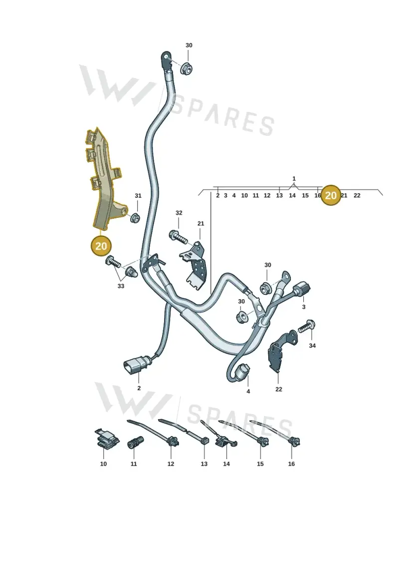 4K0971341B — Audi A5 Limousine (2024-2025) diagram 8wk972050, position 20