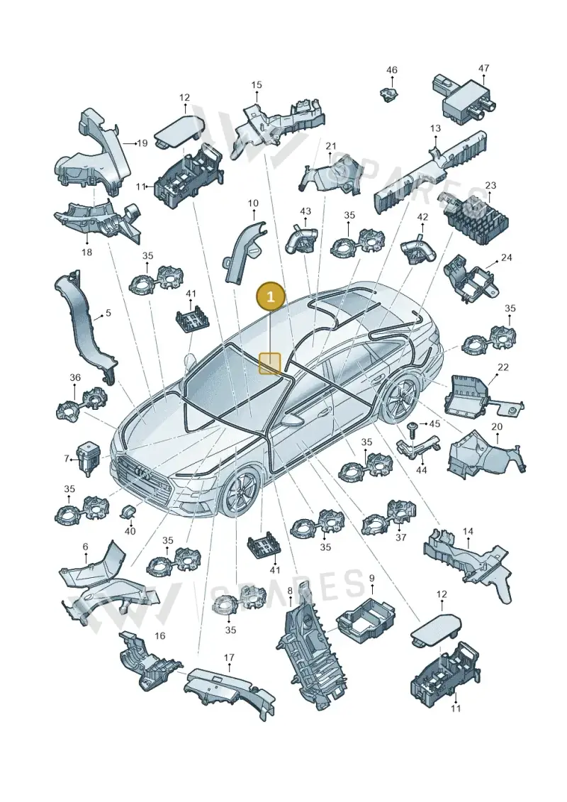 4K0971387 — Audi A6 (2018-2025) diagram 430971800, position 1