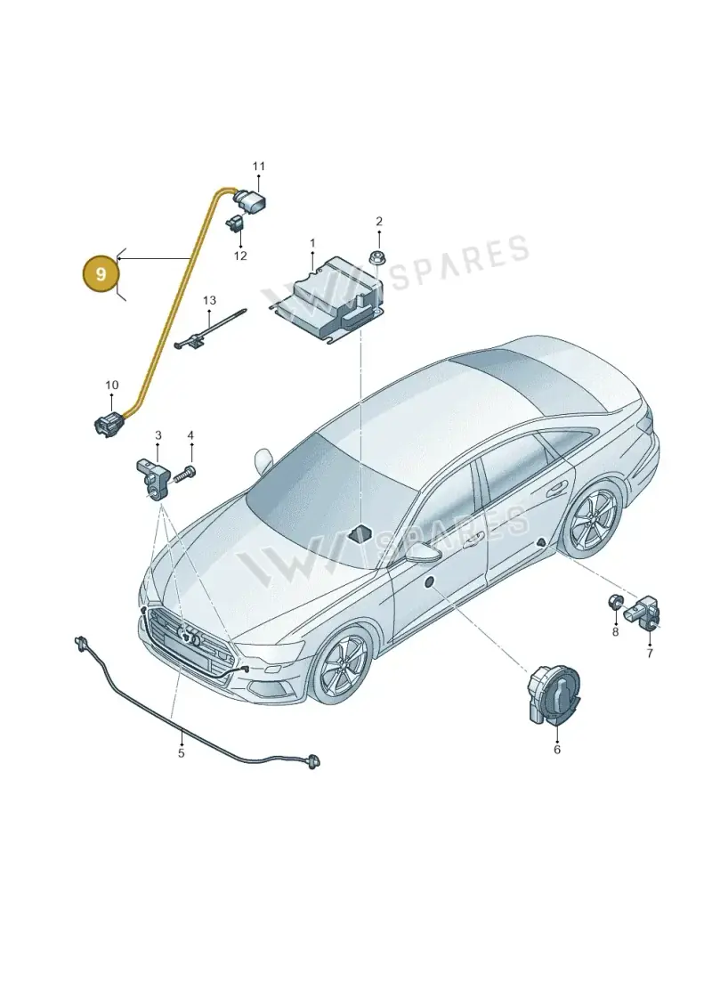 4K0971677A — Audi RS6 Avant (2019-2025) diagram 430959300, position 9