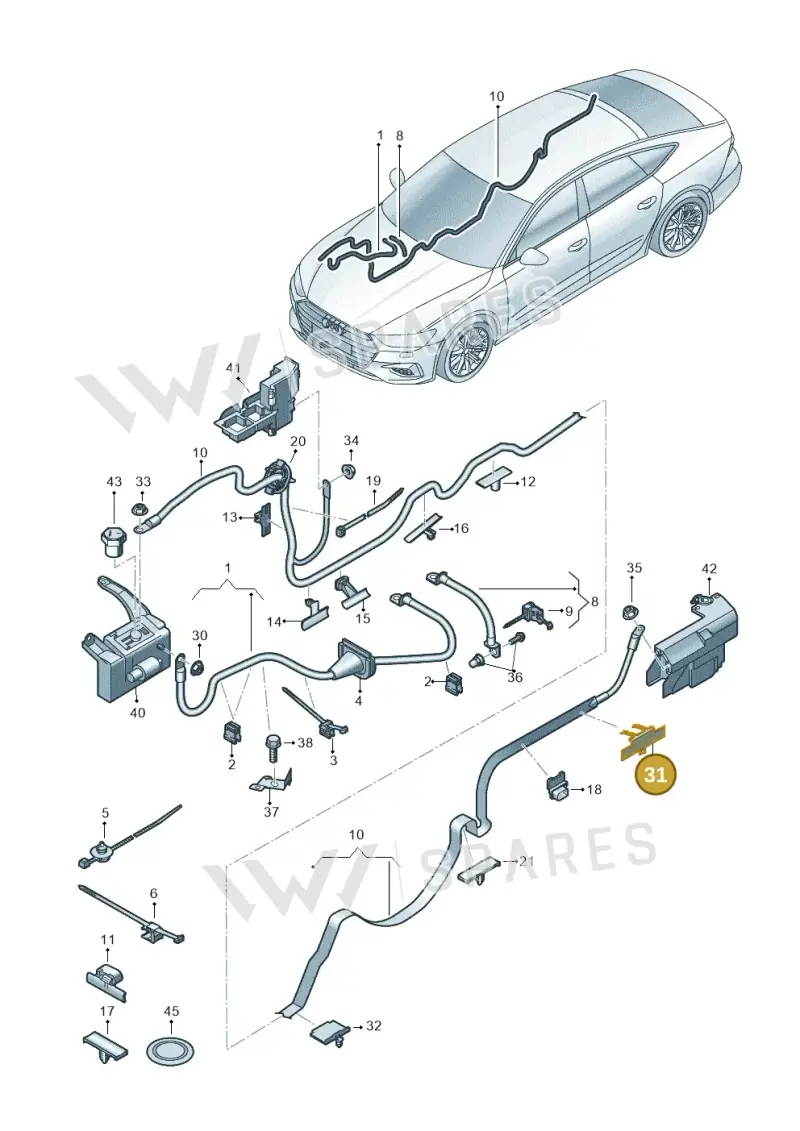 4K0971818A — Audi A6 (2018-2025) diagram 435972000, position 31