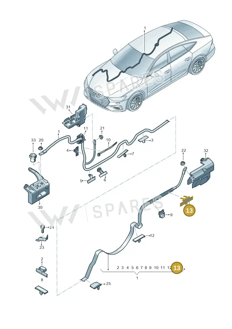 4K0971818A — Audi RS6 Avant (2019-2025) diagram 538972000, position 13