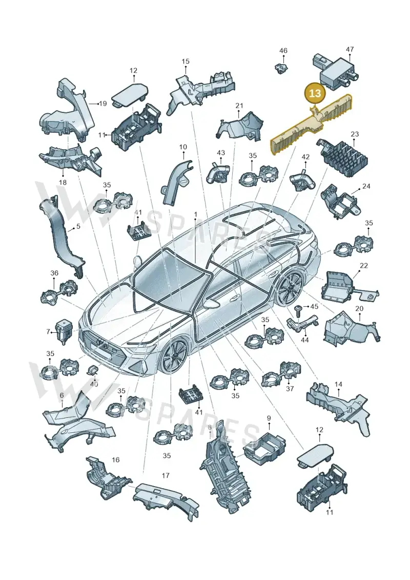 4K0971824C — Audi RS6 Avant (2019-2025) diagram 537971800, position 13