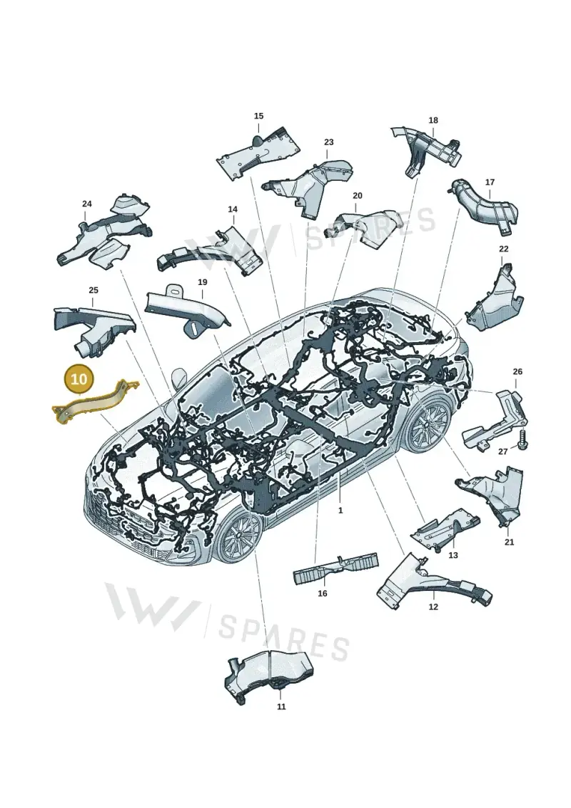 4K0971824D — Audi A5 Limousine (2024-2025) diagram 8wh971800, position 10
