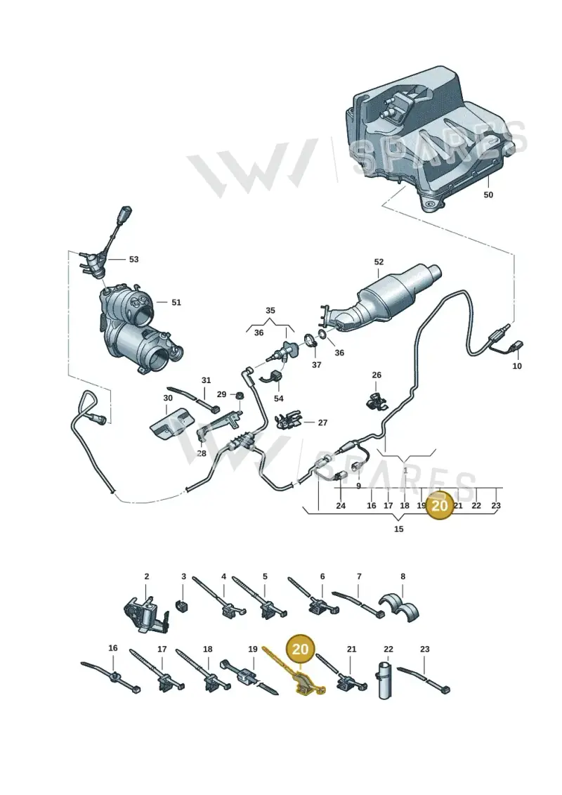 4K0971838 — Audi A5 Limousine (2024-2025) diagram 8wh201500, position 20