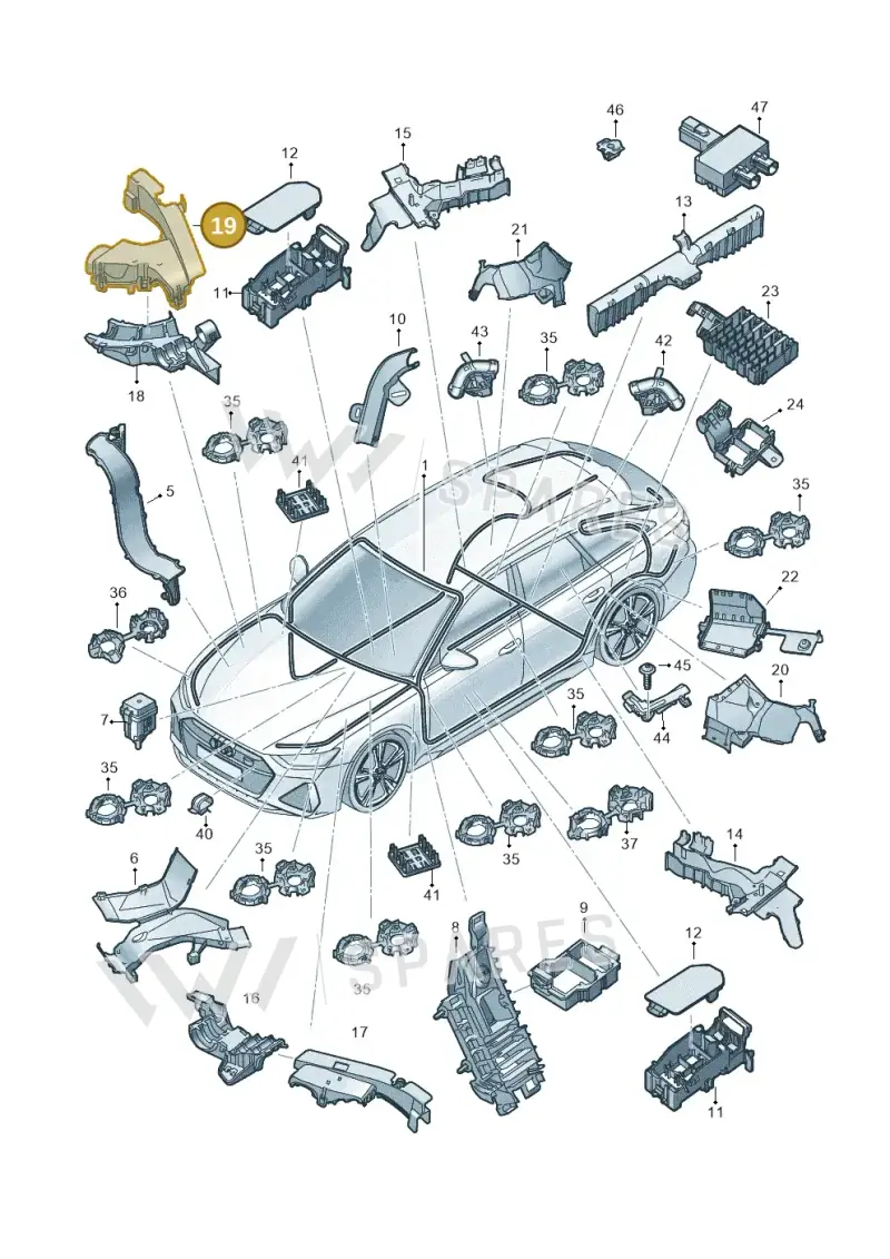 4K0971871D — Audi RS6 Avant (2019-2025) diagram 537971800, position 19