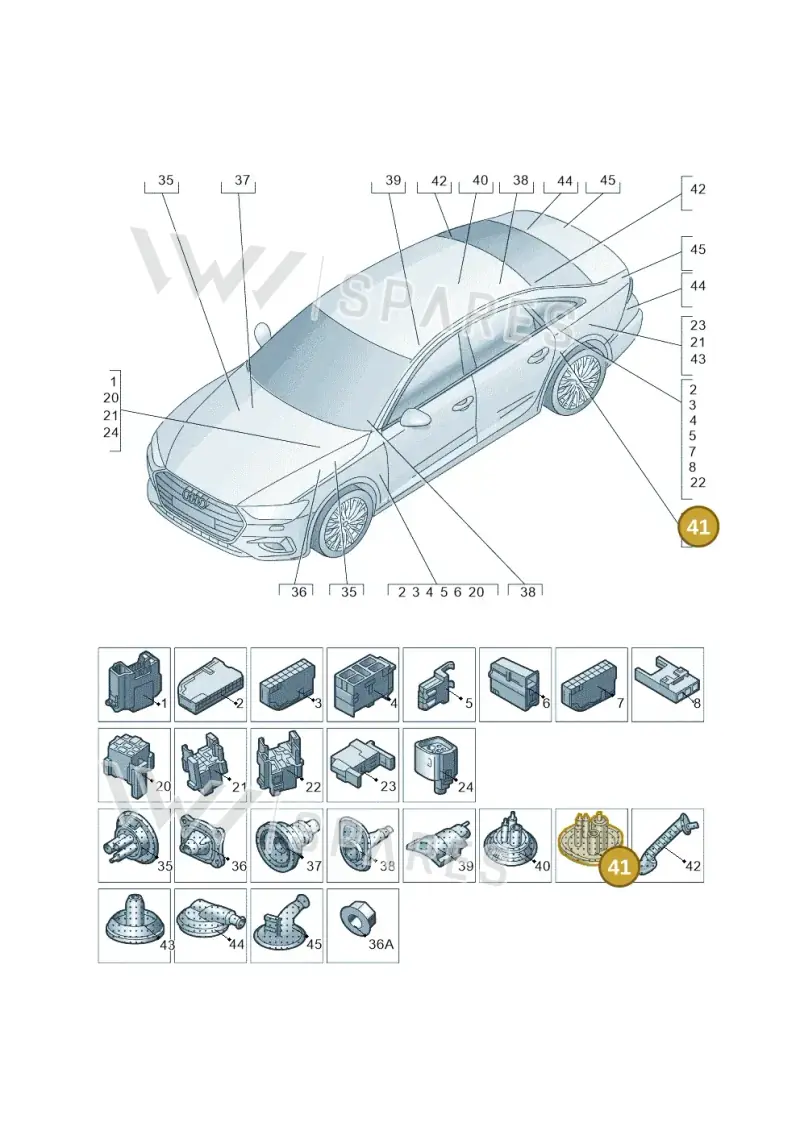 4K0971872 — Audi A6 L 2.0 (2018-) diagram 577971810, position 41