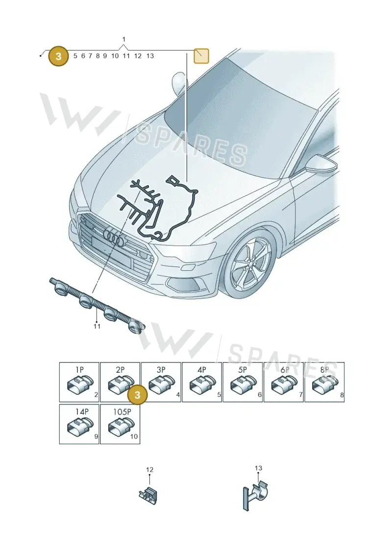 4K0973702B — Audi A6 (2018-2025) diagram 430971110, position 3