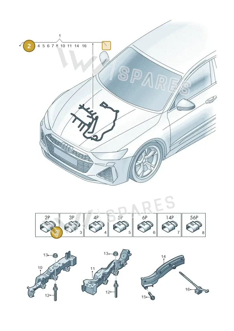 4K0973702B — Audi RS6 Avant (2019-2025) diagram 538971250, position 2