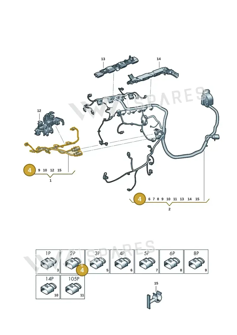 4K0973702B — Audi A3 Sportback (2019-2025) diagram 596971266, position 4